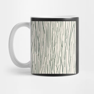 Pine Needles in the forest, cream and teal Mug